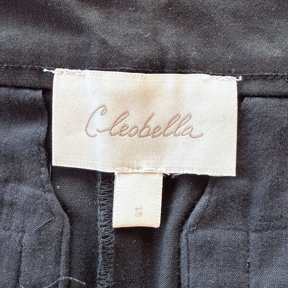 NEW SAMPLE Cleobella Brass Snap Pocket Front Slit Sailor Pants in Black Size S - Picture 5 of 7